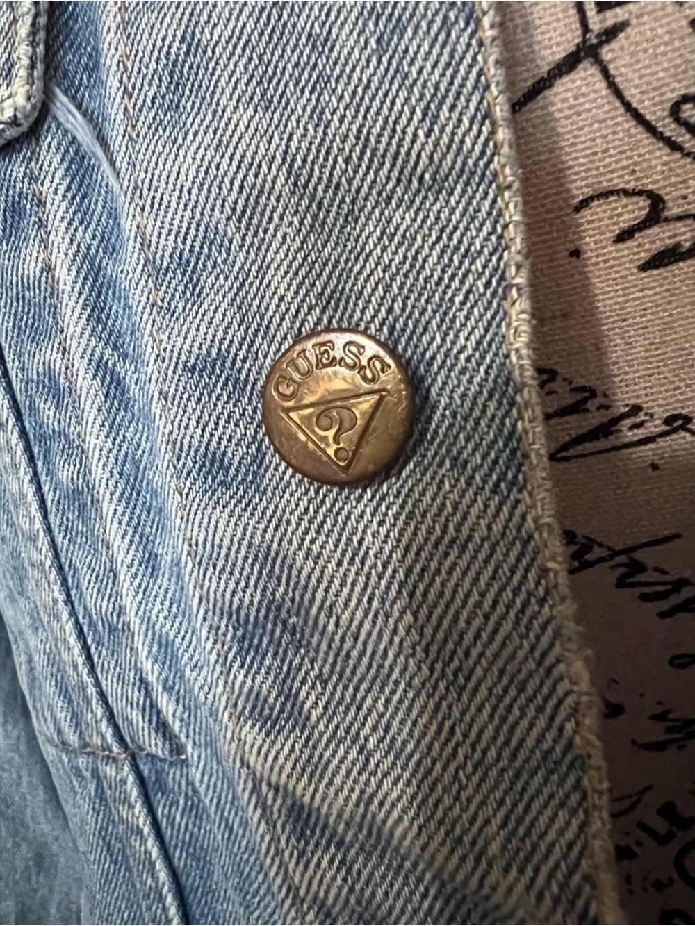 Vintage Guess Georges
Marciano Denim Jacket M
Made in USA 80s 90s Trucker - Picture 5 of 9